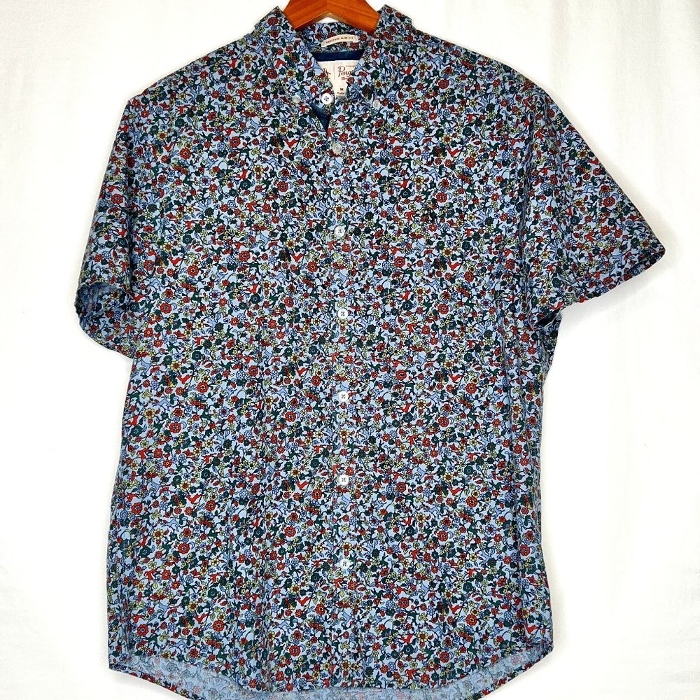 Penguin - Floral Short-Sleeve Button Down Shirt (M)